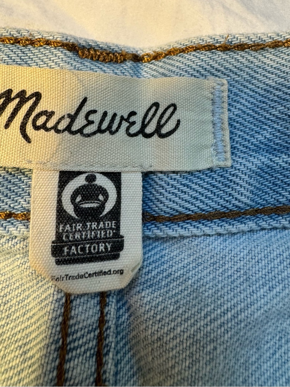 Madewell Relaxed Denim Shorts Women’s 28 Light Wash Raw Hem 100% Cotton - Picture 8 of 15